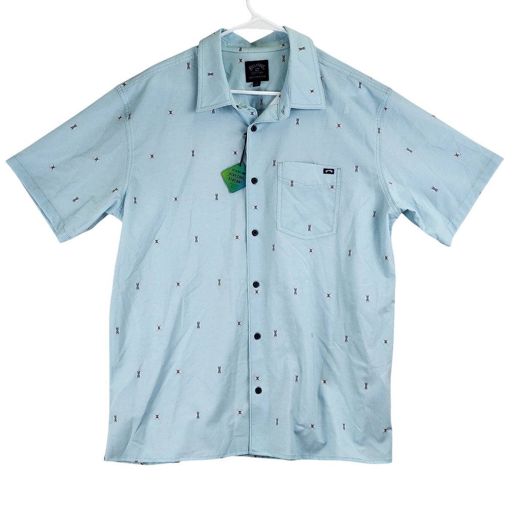 Billabong Adventure Division Button Up Shirt Mens L Blue Performance Gorpcore